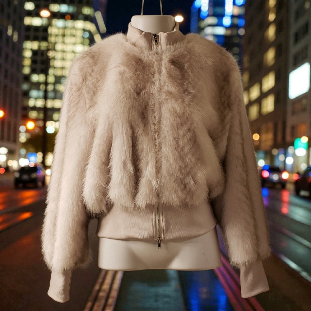 NEW! Faux Fur Teddy Jacket (2-Way Zip) - Picture 6 of 7